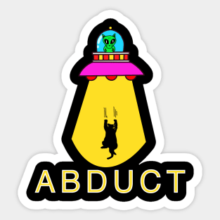 Abduct cat Sticker